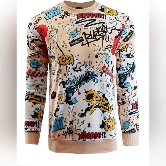 Other - New Mens Live Graffiti Artist Fleece Sweater Multiple Sizes